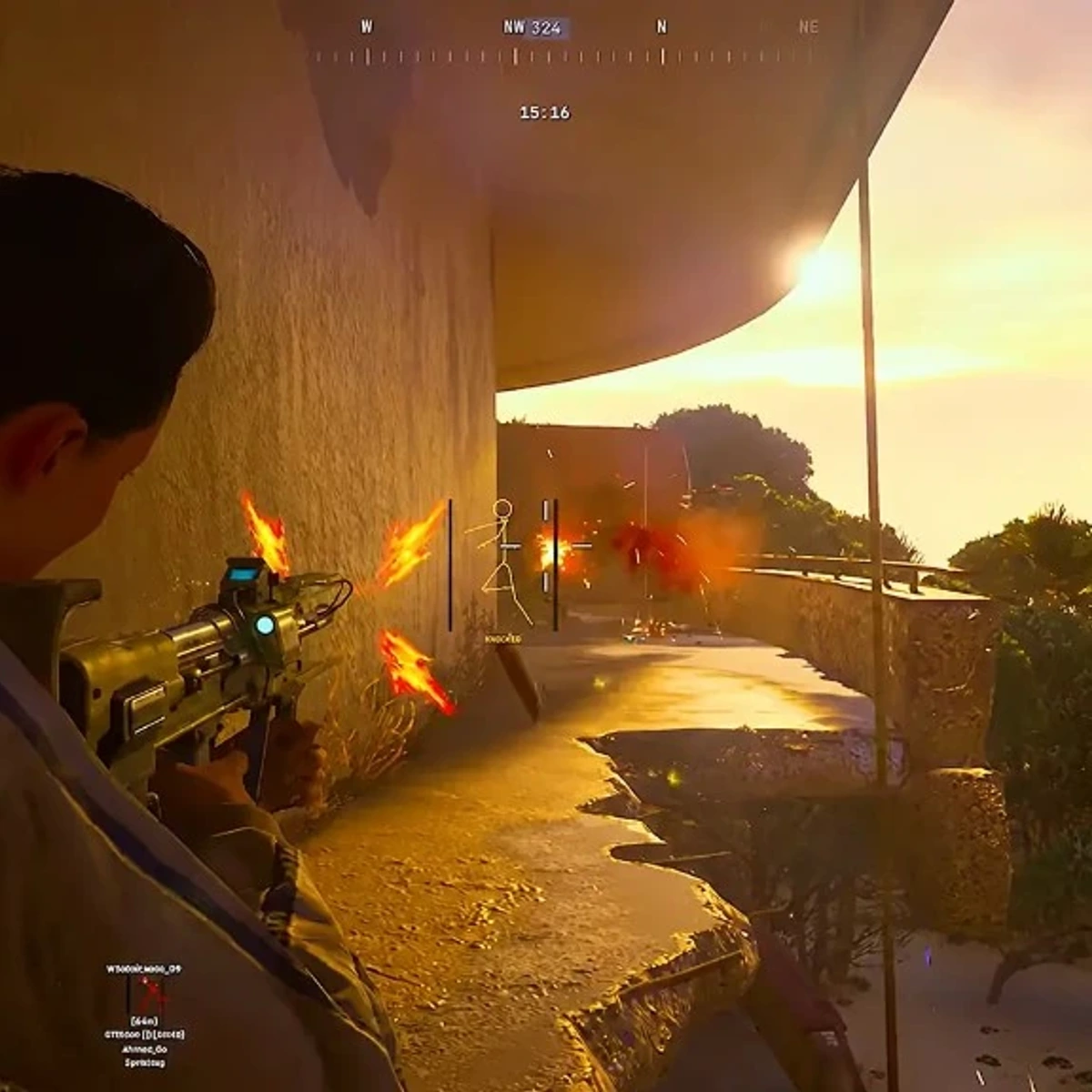 Arc Raiders Cheats Features Arc Raiders sunset firefight with skeleton ESP on the product card